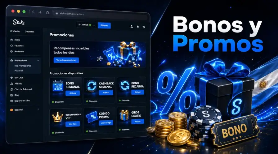Bonos y promociones de Stake